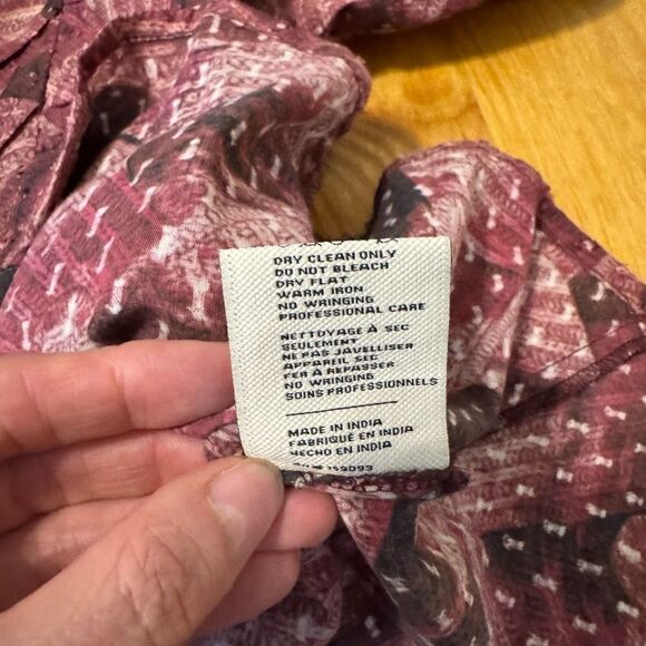 CHUFY Forever Patagonia Collection Eva Blouse Garnet Rose Women’s SIZE SMALL - Picture 11 of 12